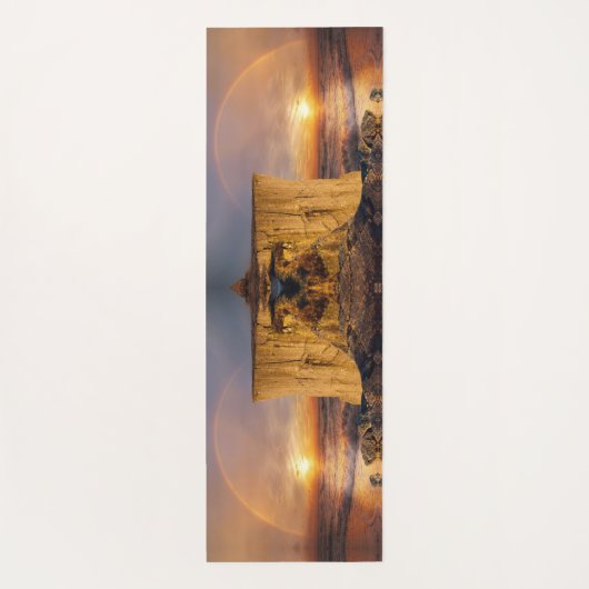 Sunset Ocean Cliff Yogamat (Achterkant)