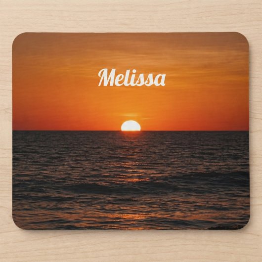 Sunset Ocean Custom Name Muismat