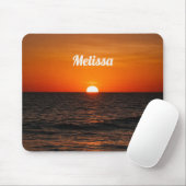 Sunset Ocean Custom Name Muismat (Met muis)