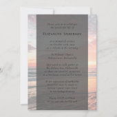 Sunset Ocean Fotobegrafenis Kaart (Achterkant)