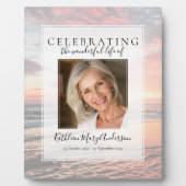 Sunset Ocean Memorial Foto Tribute Fotoplaat (Voorkant)