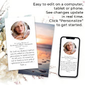 Sunset Ocean Memorial Prayer Kaart