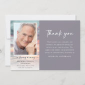 Sunset Ocean Memory Photo Funeral Bedankkaart (Voorkant)