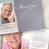 Sunset Ocean Memory Photo Funeral Bedankkaart