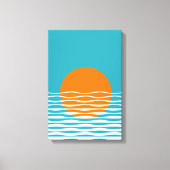 Sunset Ocean Minimalist Art Canvas Afdruk (Voorkant)
