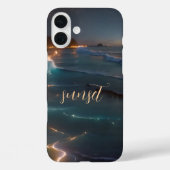 Sunset Ocean Monogrammed Hoesje - Mate iPhone (Achterkant)