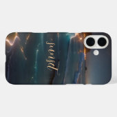 Sunset Ocean Monogrammed Hoesje - Mate iPhone (Achterkant (horizontaal))