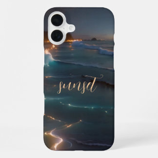 Sunset Ocean Monogrammed Hoesje - Mate iPhone iPhone 16 Plus Hoesje