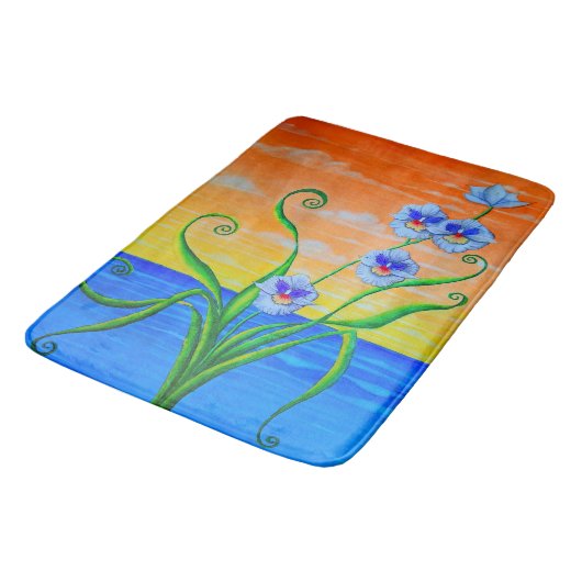 Sunset Ocean Orchids Badmat (Gekanteld)