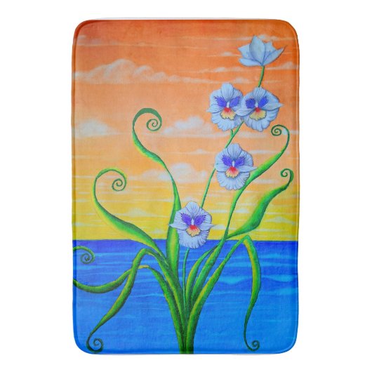 Sunset Ocean Orchids Badmat (Voorkant Verticaal)