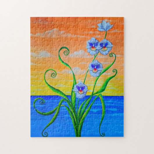 Sunset Ocean Orchids Legpuzzel (Verticaal)