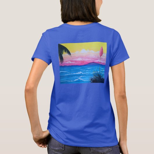 Sunset Ocean Orchids T-shirt (Achterkant)