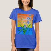 Sunset Ocean Orchids T-shirt (Voorkant)