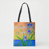 Sunset Ocean Orchids Tote Bag (Voorkant)