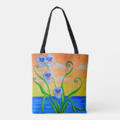 Sunset Ocean Orchids Tote Bag (Achterkant)