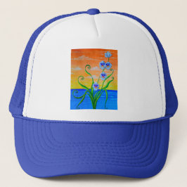 Sunset Ocean Orchids Trucker Pet