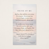 Sunset Ocean Photo Funeral Prayer Kaart (Achterkant)