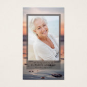 Sunset Ocean Photo Funeral Prayer Kaart (Voorkant)