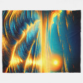 "Sunset Ocean Reverie" Fleece Deken (Voorkant (Horizontaal))