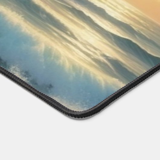 Sunset Ocean Seascape Schilderij Kunstwerk Bureaumat (Hoek)