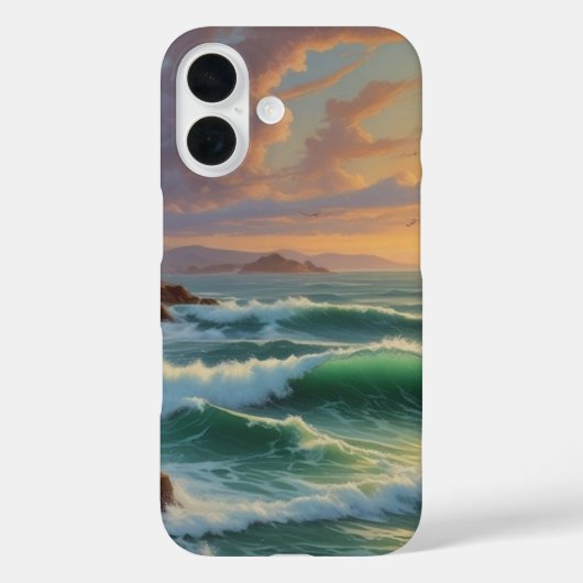 Sunset Ocean Seascape Schilderij Kunstwerk Case-Mate iPhone Case (Achterkant)
