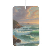 Sunset Ocean Seascape Schilderij Kunstwerk Luchtverfrisser (Voorkant)