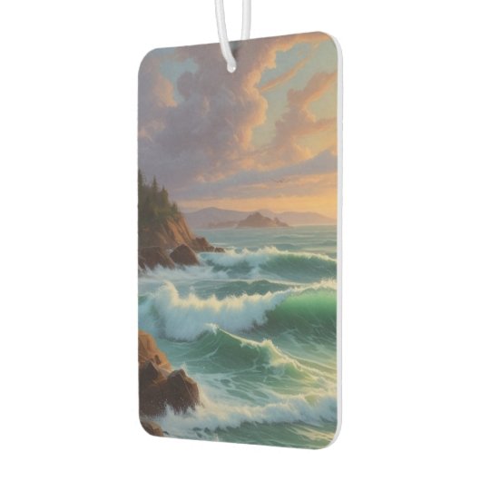 Sunset Ocean Seascape Schilderij Kunstwerk Luchtverfrisser (Links)