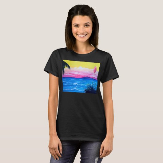 Sunset Ocean  T-shirt (Voorkant volledig)