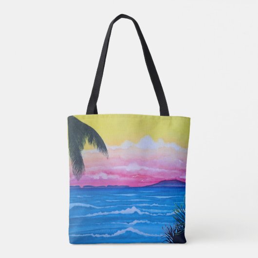 Sunset Ocean  Tote Bag (Achterkant)
