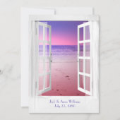 Sunset Ocean uitzicht Vow Renewal Ceremony Kaart (Voorkant)