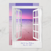 Sunset Ocean uitzicht Vow Renewal Ceremony Kaart (Voorkant / Achterkant)