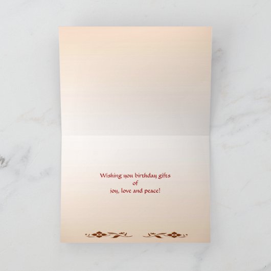 Sunset Ocean Wave Abstract Verjaardag Kaart (Binnen)