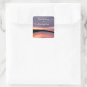 Sunset Ocean Waves Abstracte Bookplate Vierkante Sticker (Tas)