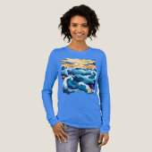 Sunset Ocean Waves T-Shirt – Artistic Sea and Sky  (Voorkant)