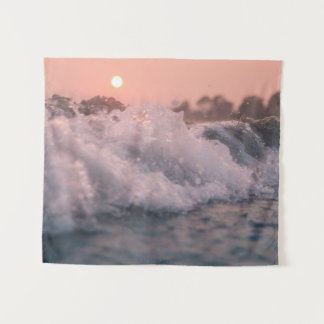 Sunset Ocean Waves Wandkleed