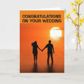 SUNSET OCEAN WEDDING MARRIAGE CONGRATULALALATION K KAART (Gele Bloem)