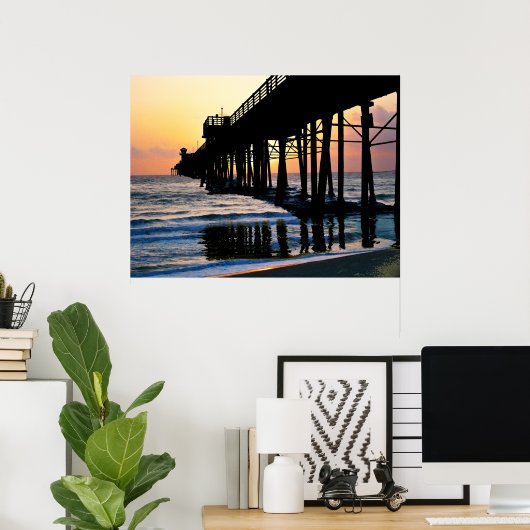 Sunset Oceanside Pier, Californië Poster (Thuiskantoor)