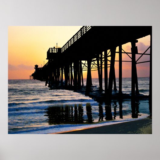 Sunset Oceanside Pier, Californië Poster (Voorkant)