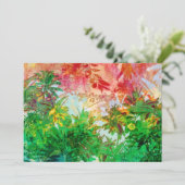 Sunset Oerwoud Tropical Palm Leaves Feestdagenkaart (Staand voorkant)