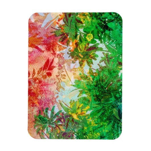 Sunset Oerwoud Tropical Palm Leaves Magneet (Verticaal)