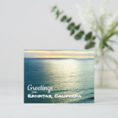 Sunset of Encinitas California Moonlight Beach Briefkaart (Staand voorkant)