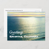 Sunset of Encinitas California Moonlight Beach Briefkaart (Voorkant / Achterkant)