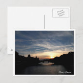 Sunset of Paris Briefkaart (Voorkant / Achterkant)