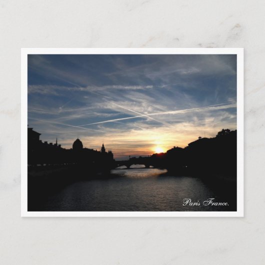 Sunset of Paris Briefkaart (Voorkant)