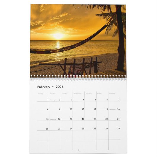 Sunset of Siquijor S-L Size Kalender (Feb 2026)