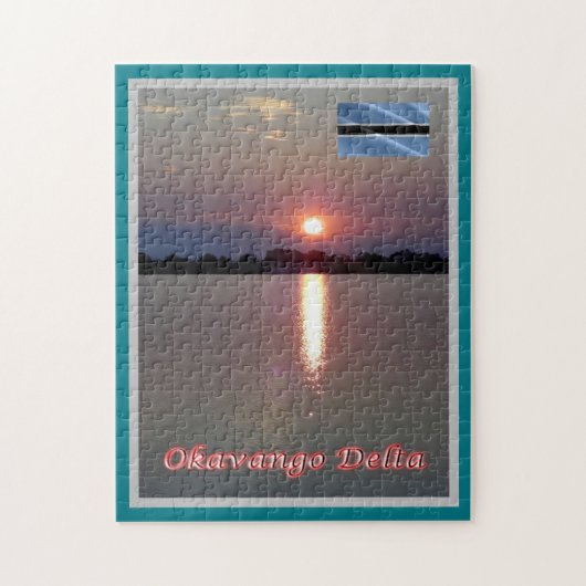 SUNSET Okavango Delta - Legpuzzel (Verticaal)