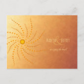 sunset ombre bruiloft save-the-date aankondigingskaart (Voorkant)
