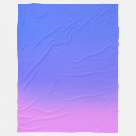 Sunset Ombre Effect roze en blauw Fleece Deken (Voorkant)