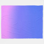 Sunset Ombre Effect roze en blauw Fleece Deken (Voorkant (Horizontaal))