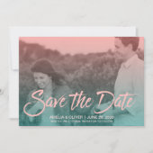 Sunset Ombre Gradient Photo Sla de datum op Save The Date (Voorkant)